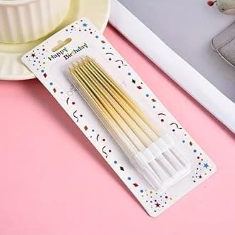 Decorative Birthday Candles for Celebrations, Anniversary, Wedding, Romantic Evening (GRADIENT GOLD)