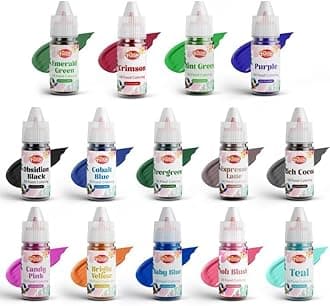 Oil Based Food Coloring for Chocolate, 14 Colors Oil Food Dye for Baking, Cake Decorating, Candy Melts, Food Grade Dye for Icing, Frosting, Fondant, Slime, DIY
