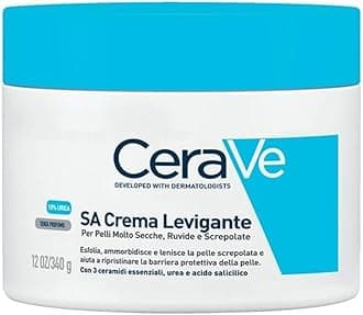 SA Smoothing Cream Pot With Salicylic Acid, 10% Urea, & 3 Essential Ceramides, Gentle Exfoliating Body Cream for Dry Rough Bumpy Skin, Fast-Absorbing, Dermatologist Developed, 340g