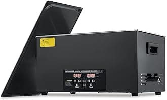 CREWORKS 22L Digital Ultrasonic Cleaning Machine with Degas and Gentle Mode, 480W Ultrasonic Cleaner Machine with Heater and Timer, 5.8 gal Ultrasound Cleaner for Retainer Watch Auto Tool Machine Part