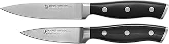 Forged Accent Razor-Sharp 2-pc Paring Knife Set, German Engineered Informed by 100+ Years of Mastery,Black