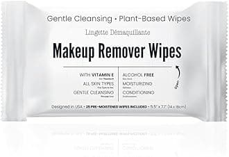 World Amenities - Bulk Makeup Remover Wipes - 25 Wipes per Bulk Pack - Resealable Packaging for Convenience
