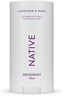 – Deodorant Womens & Men - Alcohol & Aluminium Free - Lavender & Rose Scent - Naturally Derived with Shea Butter, Coconut Oil & Baking Soda - 72 Hour Odor Control (75ml)