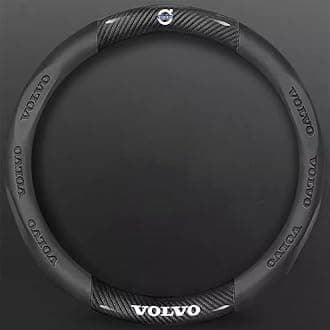 Car Steering Wheel Cover for Volvo XC40 XC 40, Anti-Slip Leather Steering Wheel Protector Breathable Interior Accessories,normal-A Black