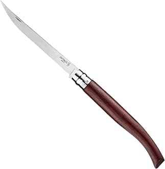 Effile Slimline Series Folding Fillet Knife – Slim Blade Folding Knife, Virobloc Locking Collar, Sustainably Harvested Wood Handles, Updated Blade Profile (Padouk Wood/No.15)