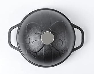 HAWOK Baking Pre-Seasoned Cast Iron Bread cloche Pan Bake sourdough bread dome cover, grill steaks Dia.7.9-inch 0.65-Quart Fit for gift…