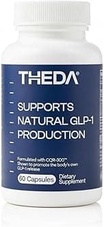 - THEDA GLP-1 Supplement Weight Loss for Women and Men - Clinically Studied Metabolism Booster, Expert Formulated and Patented to Support GLP1 Production Naturally (30 Day Supply, 60 Capsules)