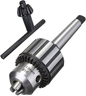 Super Heavy Duty 1/2"(1-13mm) Drill Chuck with Chuck Key and MT2 Shank | Morse Taper Arbor #2 (B16)