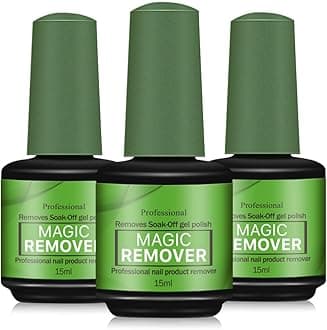 Tudiqe 3 Pack Gel Nail Polish Remover, Gel Polish Remover for Nails, Ultra-Powerful Professional Nail Polish Remover for Natural
