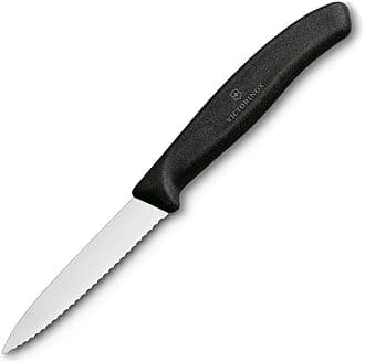 Victorinox 3.25 Inch Swiss Classic Paring Knife with Serrated Edge, Spear Point, Black