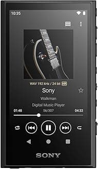 Walkman NW-A307 BC, 64 GB, A300 Series, High Resolution Wireless, Streaming Support, LDAC, aptX (TM), HD Codec, MP3 Player, Bluetooth, Android, MicroSD, Touch Panel, 360 Reality Audio, Black