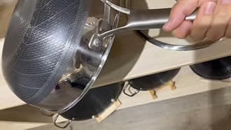 Wok,13 Inch Hybrid Woks & Stir-Fry Pans Nonstick, Large Stainless Steel Wok with Lid,Induction Non Stick Woks,PFOA Free Cookware,Dishwasher And Oven Safe