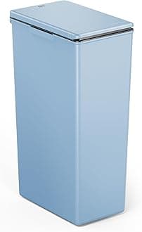 EKO - Morandi Kitchen Bin - Plastic Touch Recycling Bin - Perfect for Kitchen & Home, Titanium Blue, 30 Litre