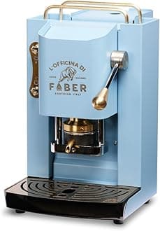 FABER COFFEE MACHINES | Pro Deluxe Model | Espresso Coffee Machine ESE 44 mm | Brass Finish | Adjustable Brass Press | Standard Solenoid Valve (TURQUOISE)