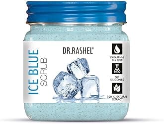 DR.RASHEL Ice Blue Scrub For Face & Body (380 Ml) | All Skin |Cleanser Scrub For Deep Exfoliation | Dead Skin Remover| Tan Removal | Blackhead Remover