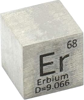 10mm Erbium Element Cube for Element Collection 0.39" Er Density Cube Periodic Table Collect DIYs Biz Gift
