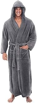 Fashion Casual Men'S Bathrobe Flannel Robe V-Neck Long-Sleeved Couple Men'S Robe