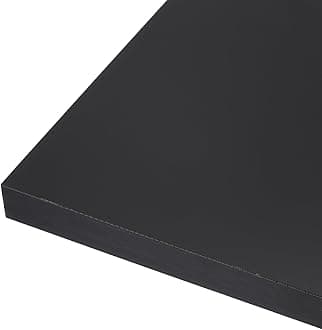 6" x 6" x 1/2" HDPE Plastic Sheet, High Density Polyethylene Sheet Cutting Board Black Solid Block, [for DIY, Home Floor]