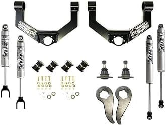 Kryptonite Stage 3 Leveling Kit w/Heavy Duty Control Arms & Fox Shocks KR20STAGE3FOX Compatible with 2020-2024 Chevy Silverado/GMC Sierra 2500HD 3500HD