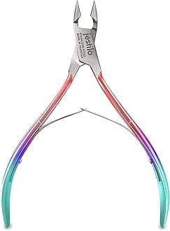 Professional Cuticle Nippers Stainless Steel Cuticle Cutters and Remover -Best Nipper Scissors, Nail Care Tool for Manicure and Pedicure (Multicolor)
