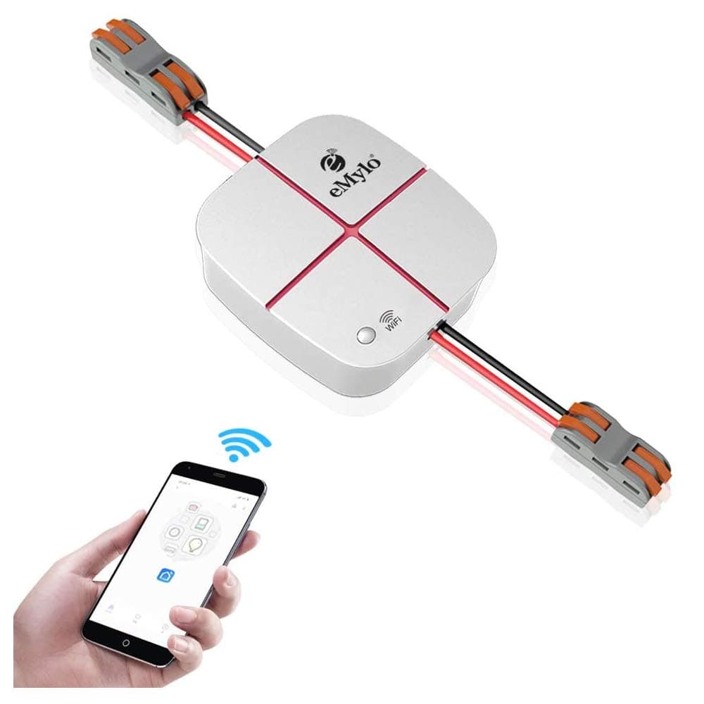 Smart Remote Control Wireless WiFi Switch,eMylo Intelligent Remote Wireless WiFi Switch Module AC 110V-240V 2-Gang Compatible with Alexa, Google Home,iOS and Android Compatible.