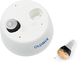 Hearing Aids for Seniors, Completely-in-Canal (CIC) Hearing Aids for Adults Rechargeable OTC Digital Hearing Aids with Noise Cancelling, Black 1 Pairs