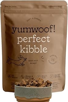 Perfect Kibble Non-GMO Air Dried Dog Food | Improves Allergies & Digestion with Organic Coconut Oil, MCTs & Antioxidants | Vet-Approved Soft Dry Diet | Made in USA (Beef 14 oz.)