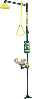 SE-693 Traditional Series Combination Emergency Eyewash and Shower Essential Safety Station, 1.25-in Stanchion, Stainless Steel Bowl