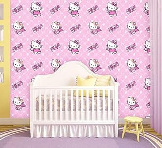 Oren Empower Self Adhesive Cartoon Character Hello Kitty Wallpaper/Waterproof PVC Vinyl Wallpaper for Hall Room, Living Room, Kids Room, Master Room - 45 X 330 cm