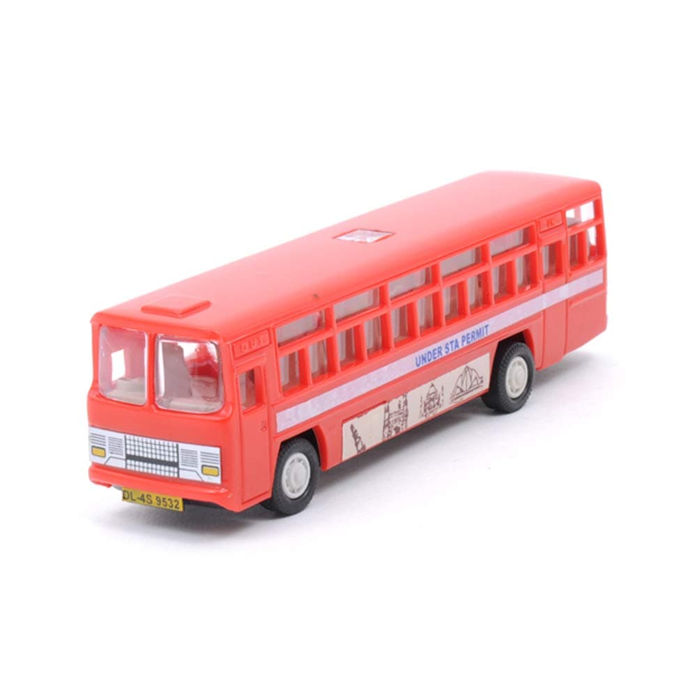 Centy Toys Plastic Pull Back City Bus, 1 Pull Back Bus, Yellow, All