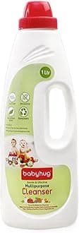 Babyhug Liquid Cleanser | Feeding Bottles, Accessories & Vegetables Disinfectant - 1000 ml | Anti bacteria, Anti Stink | Formulated with Edible Ingredients, Safe for Cleaning Baby Products (1000ml)