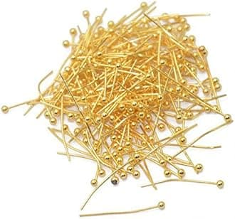 400pcs Gold Metal Ball Headpins Head Pins Needles Craft Jewelry Makings 20mm|Crafts | Beads & Jewelry Making | Jewelry Findings | Eye Pins & Head Pins