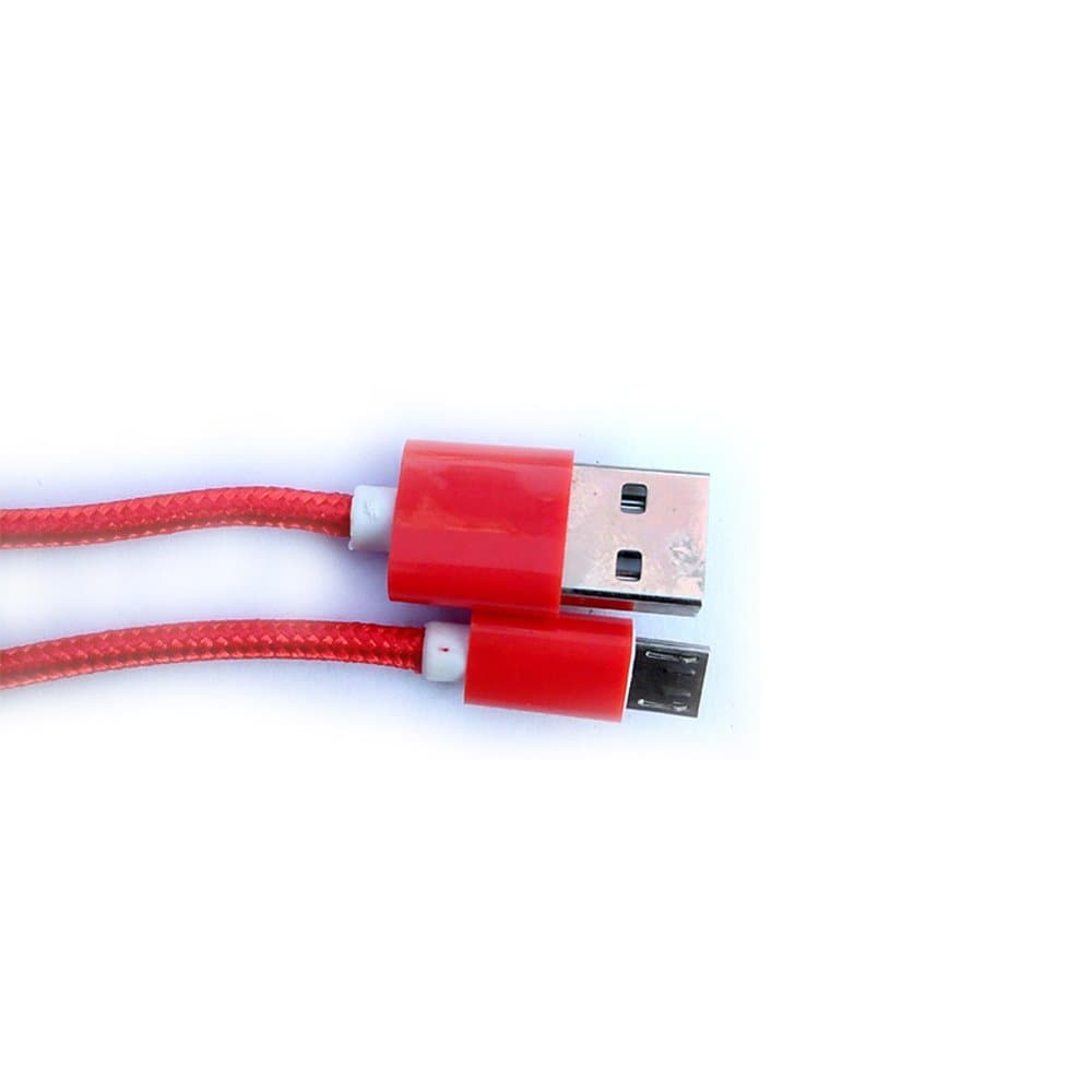 Just Click Rubber Usb Data Cable For Andriod Users (Red)