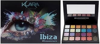 24 Eyeshadow Palette - Eye Makeup Palette with Matte, Shimmer and Metallic Finishes - Face Makeup Palette - Ibiza - 2.5 oz