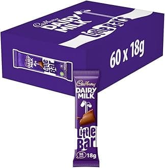 Cadbury Dairy Milk Little Bar Chocolate Bar 18g (Pack of 60 Bars) - Milk Chocolate