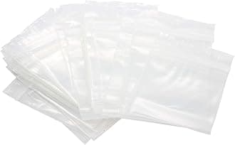 100 Pack Rok Hardware Heavy Duty 4" x 4" Resealable 4Mil Thick Writable Dispenser Plastic Big Clear Poly Zip Food Safe Storage Bags, Large RZ4R44