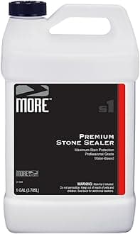 More Premium Stone Sealer - Water Based Formula - Protection for Natural Stone and Tile Surfaces [Gallon / 128 oz.]