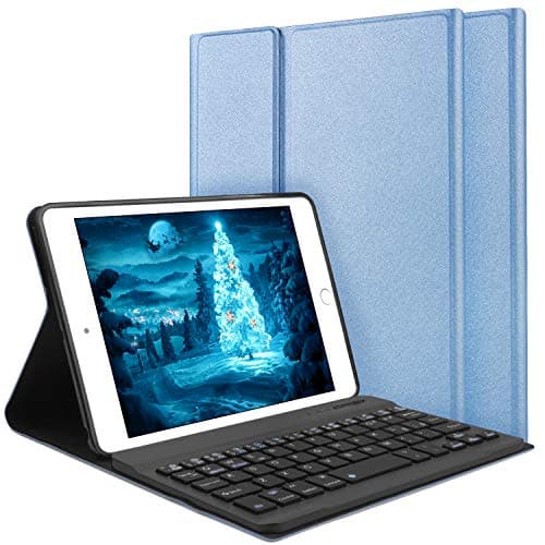 Keyboard Case Compatible with iPad Mini 5/4/3/2/1, iPad Mini Case with Keyboard-Wireless Bluetooth Keyboard Cover 7.9 inch-Blue