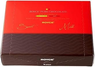 ROYCE' Pure Chocolate "Sweet & Milk" - Assortment of Sweet and Milk Chocolates | Ideal for Baking and Desserts| No Artificial Preservatives | Japanese Chocolate from Hokkaido (40 Pieces of Chocolate)