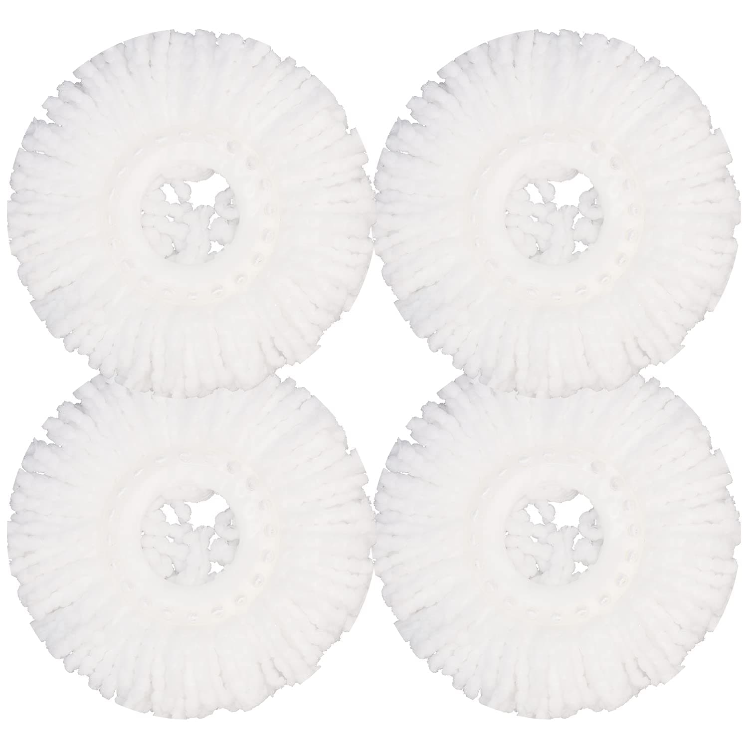 GIBTOOL4 Pack Mop Head Replacement for Hurricane Spin Mop Replacement Head Microfiber Spin Mop Refills Easy Cleaning Round Shape Standard Size