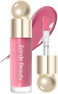 Erinde Soft Pinch Dewy Liquid Cream Blush, Velvet Silk Texture, Long-lasing, Buildable and Blendable, Moisturizing Face Blush Stick for Cheek, Liquid Blusher with Sponge 02# Pink