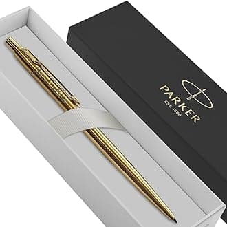 Parker Classic Slimline Ballpoint Personalised Pen In Classy Gift Box Ideal Valentine's day, Birthday or Mothers Day Gift Perfect Men & Women Engraved Parker Pen With Laser Engraving (Gold)
