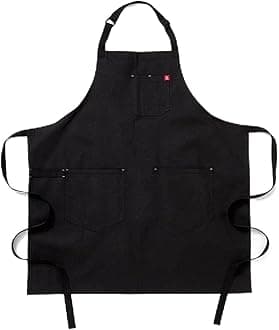 hedley & bennett Essential Apron - Professional Chef Apron with Pockets & Adjustable Bib Strap for Cooking & Grilling