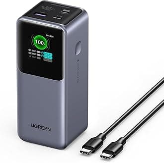 UGREEN Nexode Power Bank 20000mAh 130W PD Fast Charging, 2 USB-C and 1 USB-A Portable Charger, Smart Digital Display Battery Pack for MacBook, iPad, Laptop, iPhone 17/16/15, Galaxy S25U, etc