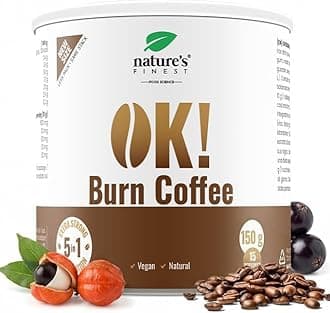 OK! FatBurn Coffee | Coffee Drink with 5in1 Action for Energy and weightloss | with L-carnitine, Elderberry and Guarana, 150.0 grams, 150.0 gram, Pack of 1