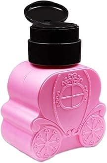 Beauticom Professional HOT PINK Carriage Shaped Nail Pump Dispenser Bottle (Size: 250ml) for Nail Acrylic Acetone Liquid Polish Remover Bottle Tool