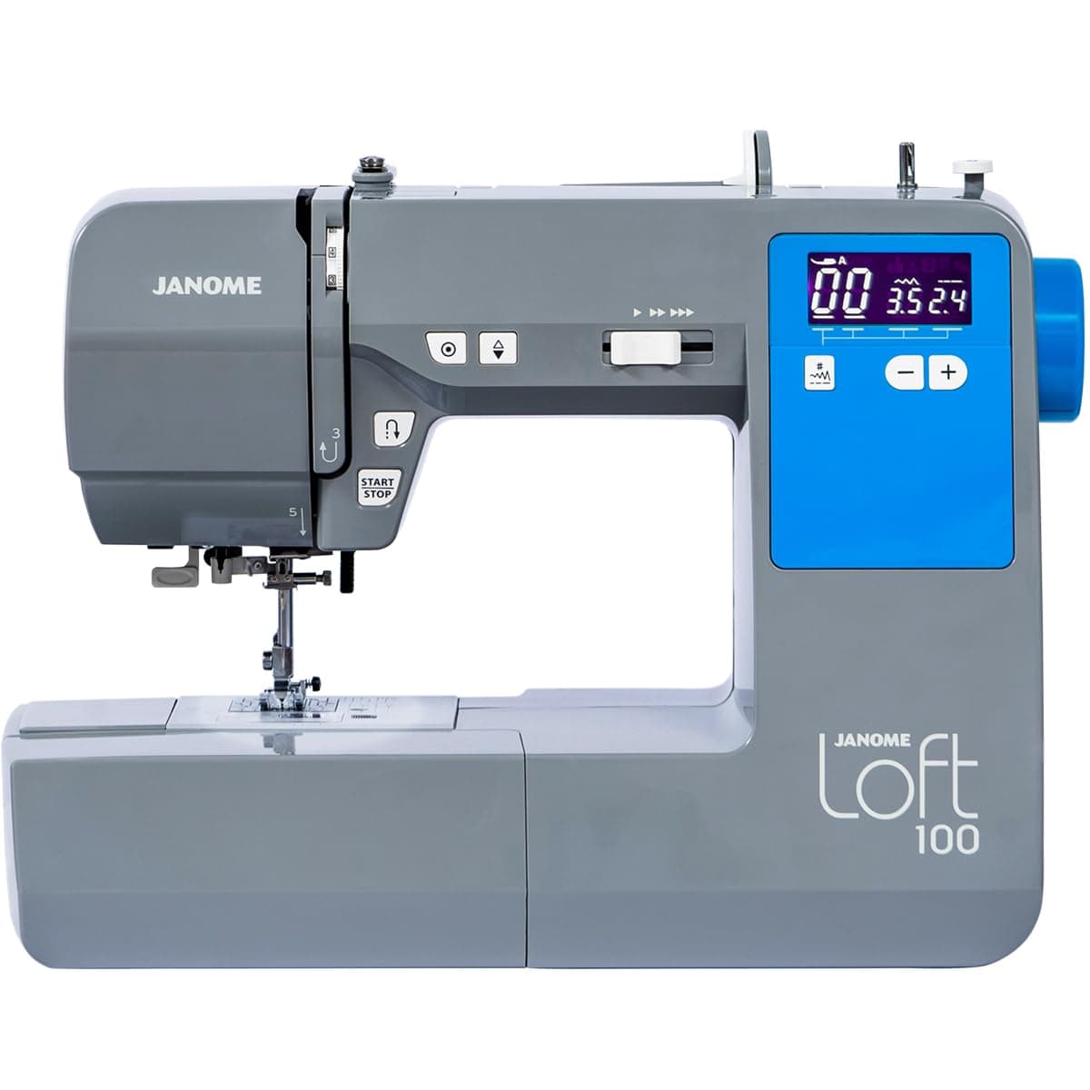 Janome Loft 100 Computerized Sewing Machine with 100 Stitches and Built-In Needle Threader