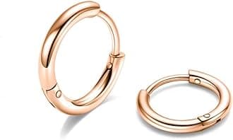 316L Surgical Steel Hoop Earrings, 6mm-20mm Huggie Earrings Men Hypoallergenic, Small Sleeper Mens Hoop Earring Cartilage Earring for Women 20G 18G
