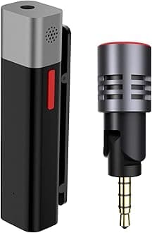 SabineTekSmartmike+with Unidirectional Mic Bundle-Wireless Bluetooth Microphone, Lapel Mic, Wireless Clip-on Lavalier Microphone for Smartphone,Recording Mic for YouTube, Interview, Video