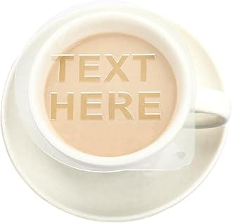 Custom Coffee Stencil Template with Text or Logo (Acrylic, Stencil, TEMPLATE_STENCIL)